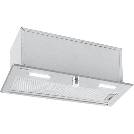 Klarstein – Hotte aspirante encastrable 70 cm 400 m³/h – Éclairage LED – Filtre à graisse compatible lave-vaisselle – Installation en recirculation ou évacuation