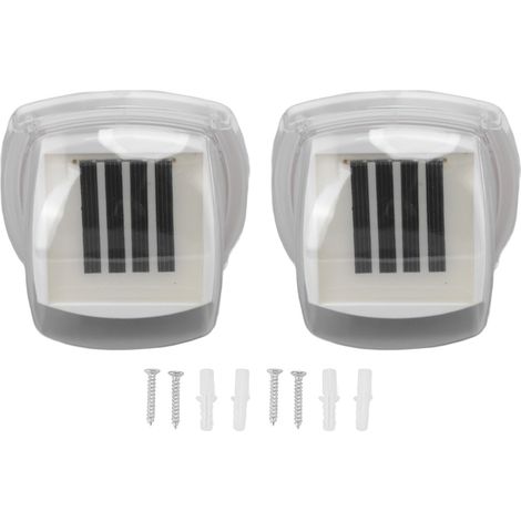 Ortviai Applique Solaire Murale pour Jardin – 2 Pièces, Étanche IP65, Lumière Chaude, 8 LED, avec Batterie Intégrée (1/5)