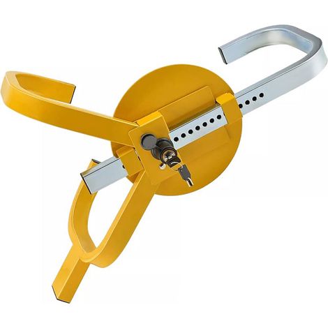 Youyijia Wheel Clamp Wheel Lock Trailer Lock Extendable Heavy Duty 19" - 23" Steel Car Van Safety Anti Theft Deterrent for Caravan Trailer Cars Small Wheel with 2 Keys (1/5)