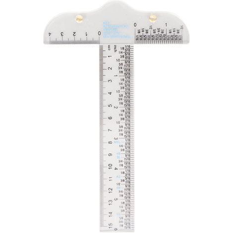 Tragbares, transparentes Acryl-Lineal mit Zentimeter- und Zollskala zum Zeichnen, Einrahmen und für DIY-Projekte. (1/5)