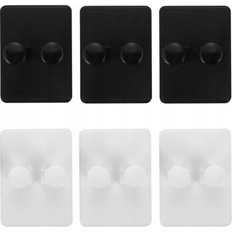 Set di 6 porta rasoi da parete, realizzati in ABS, autoadesivi.
