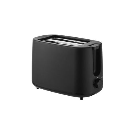 Tostadora de 2 ranuras (750W y 7 niveles de tostado) fabricada en plástico color negro mate (1/4)