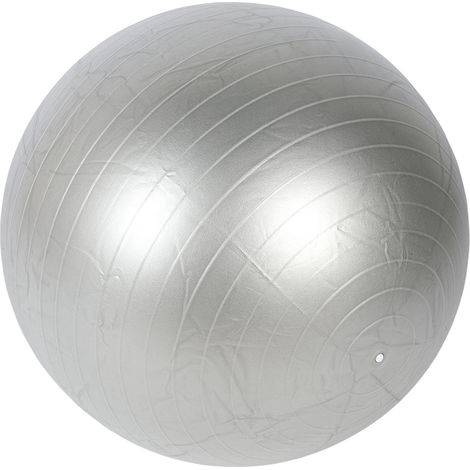 Ballon d'exercice 29,5 pouces PVC gris, capacité 150 kg, ballon de fitness antidérapant épaissi avec pompe rapide pour équilibre et grossesse (1/5)