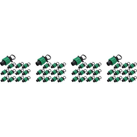 48X Bouchon D'Extrémité de Tube D'Irrigation Goutte à Goutte Raccord de Capuchon D'Extrémité Universel de 1/2 Pouce,pour avec Système D'Arrosage de Tube de Bande D'égouttement 16mm (1/5)