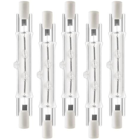 KLVGTIFS PU - Lot de 5 ampoules halogènes linéaires R7s 118 mm 300 W 230 V (1/4)