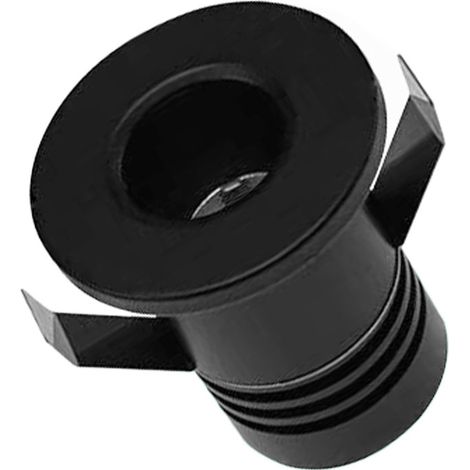 Mini Faretto Led Da Incasso Rotondo 3W 220V 3000K Φ35H38mm Foro 30mm Carcassa Nera Sostituibile Angolo 15° CRI≥80 UGR≤10 IP20 (1/3)