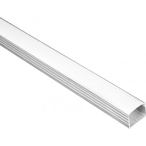 Gerader Aluminium-Klebebandkanal de led 2m inkl. 4 Abdeckungen 1,4x1,8x200 cm