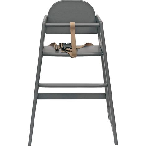 Safetots Chaise Haute En Bois Facilement Empilable, Pour Bébés Et Tout-petits, Idéale Pour Maison Ou Restaurant, Gris