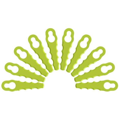 RYOBI Lot de 10 lames de rechange pour têtes double lames dentelées RAC158