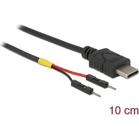 Delock Cable de alimentaciÃ³n USB Tipo-C a 2 x cabezal con pines separado macho de energÃ­a de 10 cm