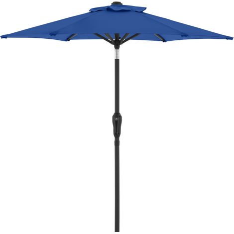 Doppler Mittelstockschirm "LIFE Lift" Ø180 cm, blau, Bezug aus 100% Polyester, Gestell aus Stahl und Aluminium, Gewicht 4 kg (1/5)