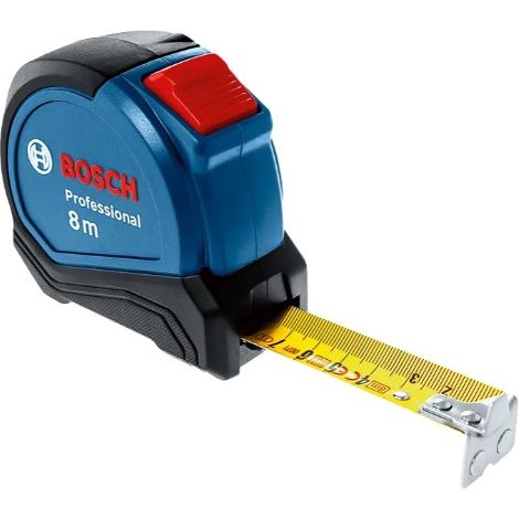 Mètre Ruban Bosch Pro Acier 27cm x 8m avec Aimant et Frein