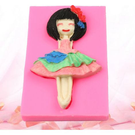 Moule à gâteau en silicone motif danseuse de ballet, moule à pudding et desserts, outil de fabrication de savon (1/5)