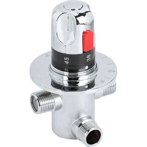 Thermostat-Mischbatterie, G1/2, Überlaufschutz, Thermostat, einstellbare Wassertemperatur, einfache Bedienung (1/4)