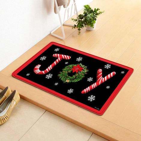 Tapis De Seuil Noël - Gnome Suédois - Fibre Polyester - Non Glissant - Pour Entrée Intérieure Extérieure - 60 x 40 cm (1/5)