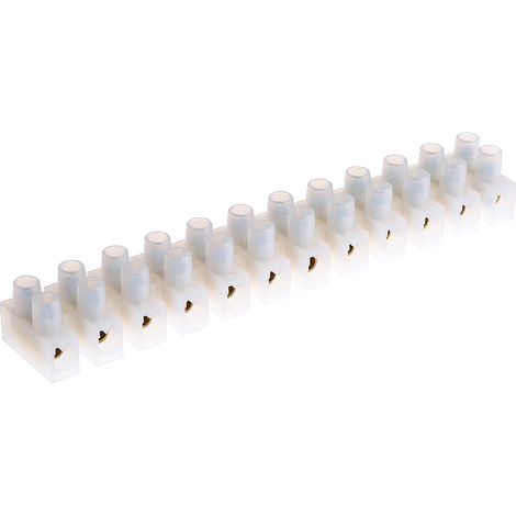 Bornier de raccordement RS PRO, 12 pôles , A visser, 6mm², 5 32A ( Prix pour Paquet de 5 )