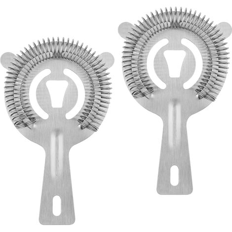Colador de cóctel, accesorios de bar - Juego de 2, colador de cóctel, resorte de alta densidad, accesorio de barman de acero inoxidable para colar cócteles, herramienta profesional de barman para el h (1/5)