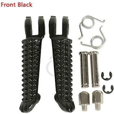 Repose-pieds avant et arrière pour moto Yamaha YZF R1 2002-2020, R6 2003-2020, YZF R6S et R1M. Couleur : Noir (avant). (1/4)