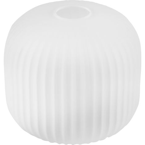 Abat-jour cylindrique blanc à riffle 20 cm (1/4)