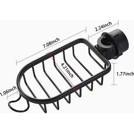 Kcvv – Lot de 2 étagères de douche sans perçage – Acier inoxydable SUS304 – Imperméable et antirouille – Compatible barres rondes 18-27mm