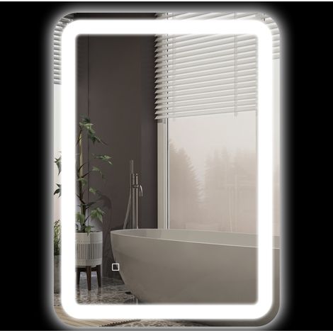 Espejo de baño LED 50 x 70 cm, 3 colores, antivaho, IP44 HAVRYA (1/5)