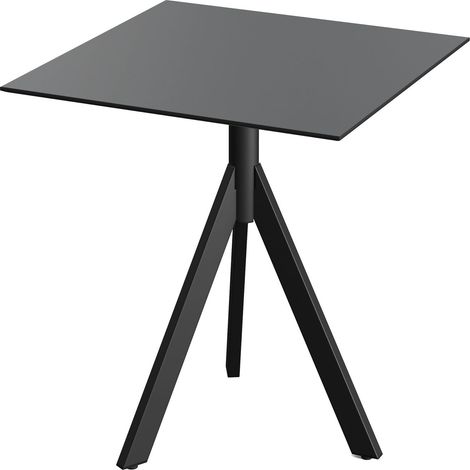 Table de Bistrot Infinity Tripod avec Piètement Noir et Plateau HPL 70 x 70 cm - Veba (1/3)