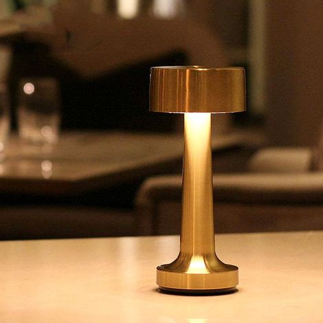 Lampes de table rechargeables à barre tactile (dorées) (1/3)