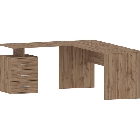 Scrivania Angolare 180/160x60x75cm cm New Selina Quercia Wotan (1/5)