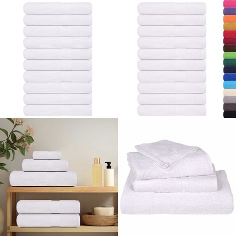 vidaXL Saunatücher 10 Stk. Weiß 80x200 cm 360 g/m² 100% Baumwolle (1/5)