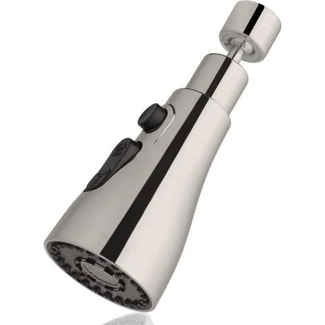 Douchette Evier Cuisine Robinet 360 Degres, 3 Modes Embout Robinet Cuisine avec Aerateur, Mitigeur Evier Cuisine Tete de A287 (1/4)