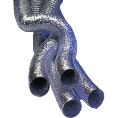 Tubazione flessibile in alluminio e poliestere a-71 diametro 254mm lunghezza 10metri systemair 80808