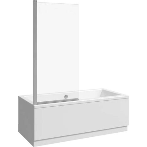 Jika Nion - Badewannenaufsatz einteilig L/R, 75x150 cm, Jika Perla Glass, Silber/Glas arctic H2572N50026661 (1/3)