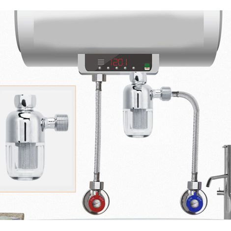 Filtre de tête de douche pour eau dure Filtre de tête de douche Préfiltre pour machine à laver et à nettoyer-- (1/4)