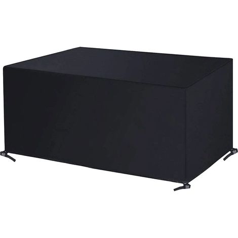 Lntyq Housse Salon de Jardin, Très Résistant 420D Oxford Tissu Imperméable Housse de Table de Jardin, Housse de Protection Anti-UV Résistant Au Froid Coupe-Vent(130x130x74CM) (1/4)