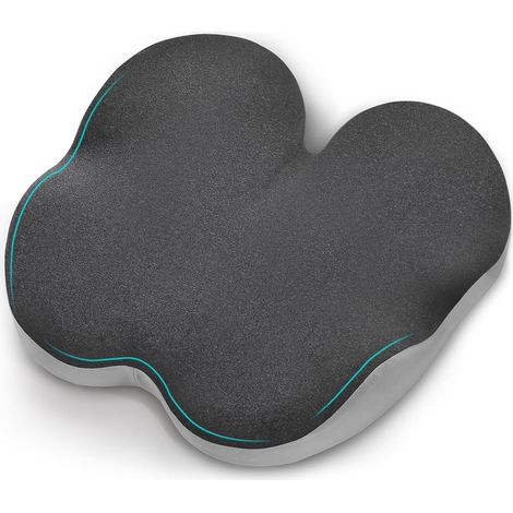 Cuscino per coccige, cuscino per sedia da ufficio, cuscino ergonomico per sedile auto per gaming, cuscino per seduta per alleviare la pressione e il dolore all'anca e alla sciatica - Grigio (1/5)