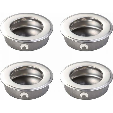 poignées de porte coulissantes plates encastrées 4 35 mm Acier Inoxydable (1/5)