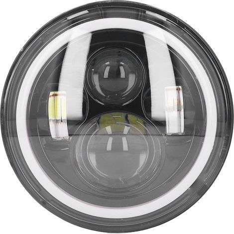 Phare de moto 7 pouces 6000K universel robuste à LED haute luminosité, éclairage avant, alimentation CC 9 à 36 V (1/5)