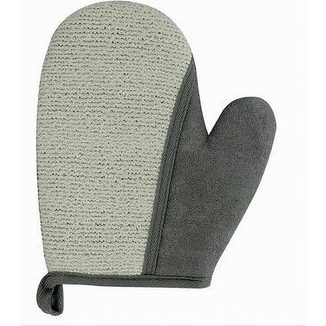 Cleafe - Guanto Doccia Bagno Esfoliante Per Cura Pulizia Di Pelle Corpo 21cm Grigio 79665 - (1/2)