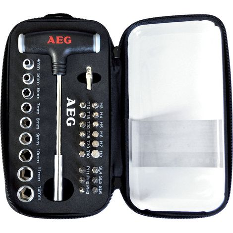 Set chiavi a T aeg albero lungo cromato nero 22.5 cm (1/2)