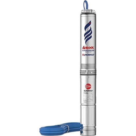 Pompa da pozzo sommersa con motore integrato Acciaio Inossidabile 1,1kW Cavo 30m 4BLOCKm4/13 Monofase Pedrollo