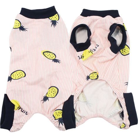 Pyjama Pour Chien Et Chat - Combinaison En Coton 100% - Vêtement Doux Respirant - Pour Intérieur Et Extérieur - 5 Tailles S À Xxl (1/5)