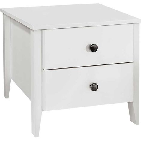 Chevet adulte blanc style campagne Rosemarie (1/5)
