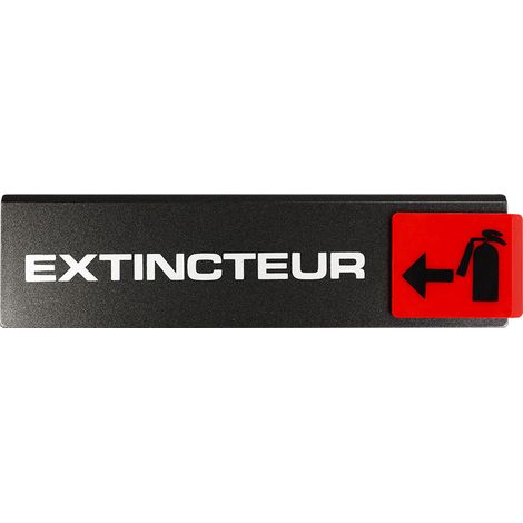 Plaque de porte Extincteur flèche gauche - Europe design 175x45mm - 4260396
