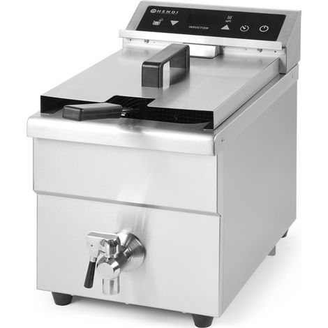 Freidora de inducción con grifo Kitchen Line 8L Hendi 215012 (1/4)