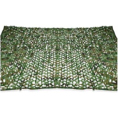 Rectangular shade sail camouflage design parasol 3x4m green mesh (1/5)