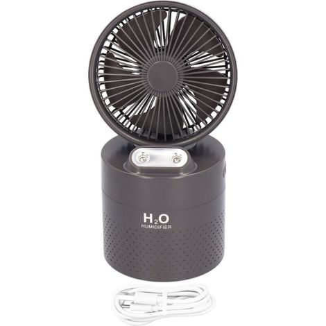 Ventilateur Brumisateur USB 4000mAh Double Brume Rafraîchissant pour Bureau Chambre Gris (1/5)