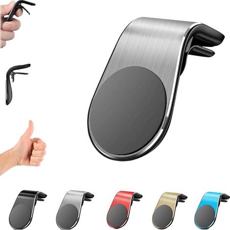 Soporte para teléfono, soporte magnético para teléfono de coche, soporte ajustable 360° para la rejilla de ventilación para navegación: ideal para conducir. (1/3)