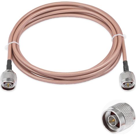 N à N Mâle Cavalier Câble Coaxial à Faible perte RG400 10FT/3M pour 3G 4G 5G LTE Antenne Jambon Radio GPS WiFi (1/3)