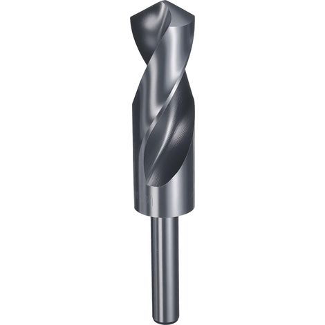 Foret De 27mm 1/2" Queue Réduite Ronde Acier Rapide 4341 Nitruration Noire Pointe Standard 118° Pour Plastique Bois Cuivre Aluminium Fer Métal Moyen-Doux (1/5)
