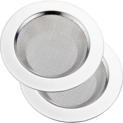 2PCS Filtre à Évier en Acier Inoxydable, Filtre de Vidange de 11，5 cm, Crépine d'évier, Tamis d'évier, Crépine d'évier de Cuisine (1/5)